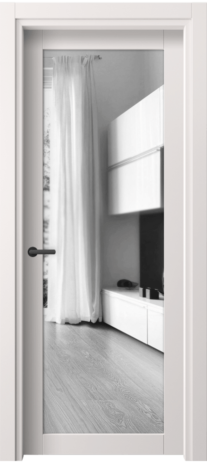 Межкомнатная дверь Neo 2102 ПЭТ кремово-серый Двустороннее зеркало, триплекс, 6 мм Цена 5147880 so'm | Volhovec