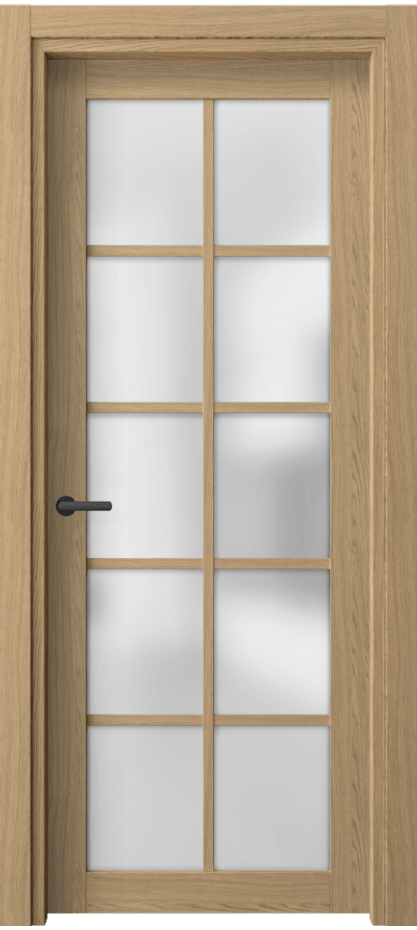 Межкомнатная дверь Neo 2106 Жемчужный дуб Сатинированное стекло Цена 29119 ₽ | Volhovec