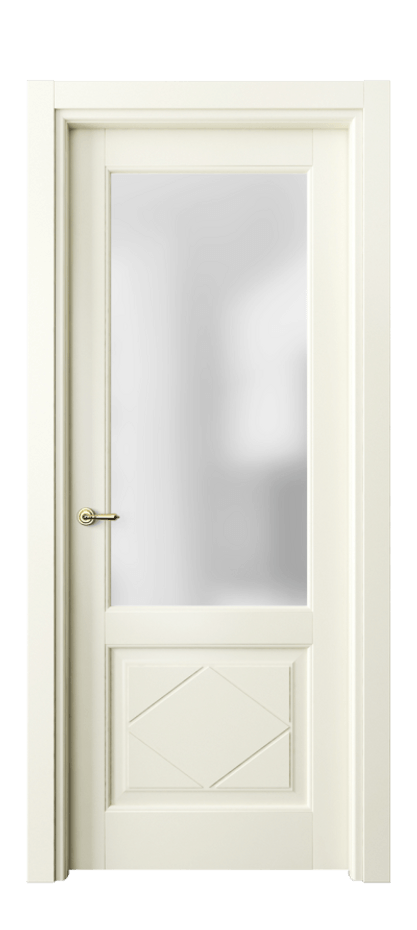 Межкомнатная дверь Toscana Rombo 6342 Бук молочно-белый Сатинированное стекло Цена 73439 ₽ | Volhovec