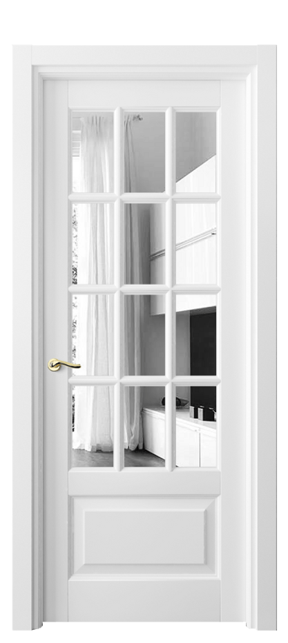 Межкомнатная дверь Lignum 0728 Бук белоснежный Двустороннее зеркало, триплекс, 6 мм Цена 91039 ₽ | Volhovec