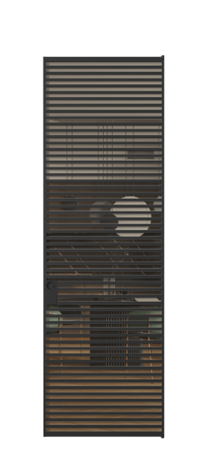 Алюминиевая дверь АЛПЛ040.07 Алюминий Черный Прозрачное бронзовое стекло, триплекс, 6 мм Цена 169932  | Volhovec