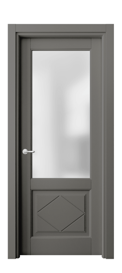 Межкомнатная дверь Toscana Rombo 6342 Бук классический серый Сатинированное стекло Цена 73439 ₽ | Volhovec