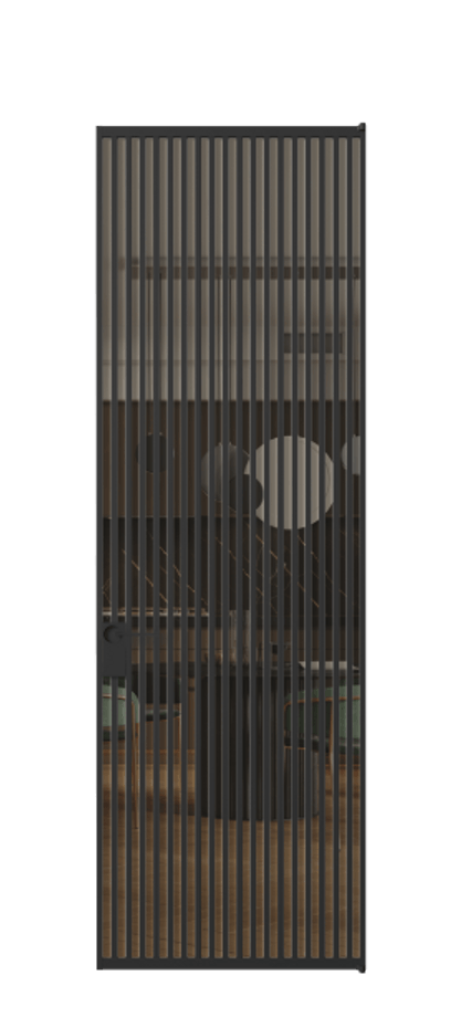 Алюминиевая дверь АЛПЛ040.06 Алюминий Черный Прозрачное бронзовое стекло, триплекс, 6 мм Цена 169932  | Volhovec