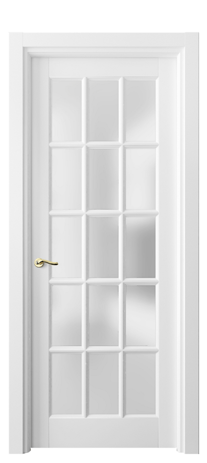 Межкомнатная дверь Lignum 0708 Бук белоснежный Сатинированное стекло Цена 93071 ₽ | Volhovec