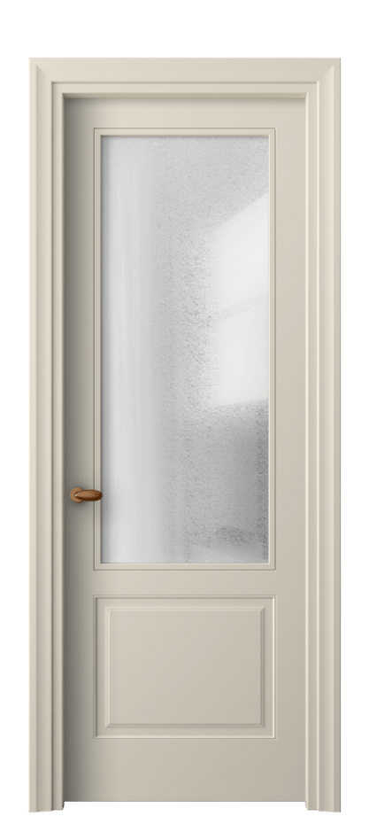 Межкомнатная дверь Esse 8552 Матовый бежево-серый Фактурное стекло "Лёд", триплекс, 8 мм Цена 57679 ₽ | Volhovec
