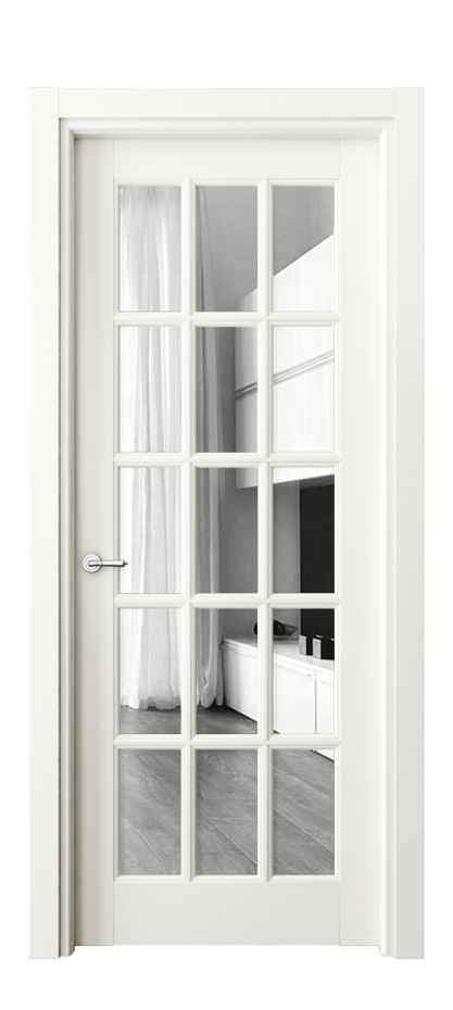 Межкомнатная дверь Toscana Grigliato 6311 Бук жемчуг Двустороннее зеркало, триплекс, 6 мм Цена 88479 ₽ | Volhovec