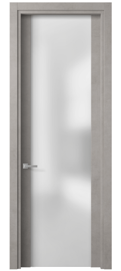 Межкомнатная дверь Planum 4114 Леон серебро Сатинированное стекло Цена 39039 ₽ | Volhovec