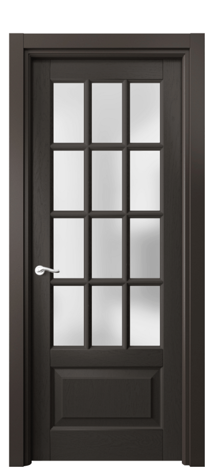 Межкомнатная дверь Lignum 0728 Дуб антрацит Сатинированное стекло Цена 118639 ₽ | Volhovec