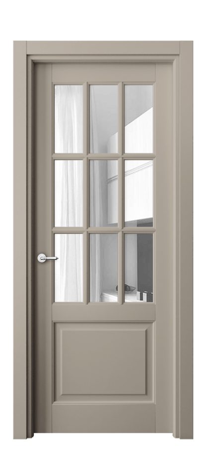 Межкомнатная дверь Toscana Grigliato 6312 Бук бисквитный Прозрачное стекло, 4 мм Цена 86079 ₽ | Volhovec