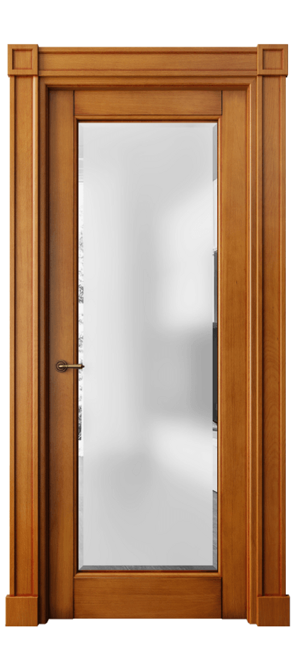 Межкомнатная дверь Toscana Plano 6300 Бук светлый с патиной Сатинированное стекло с фацетом, 6 мм Цена 114335 ₽ | Volhovec