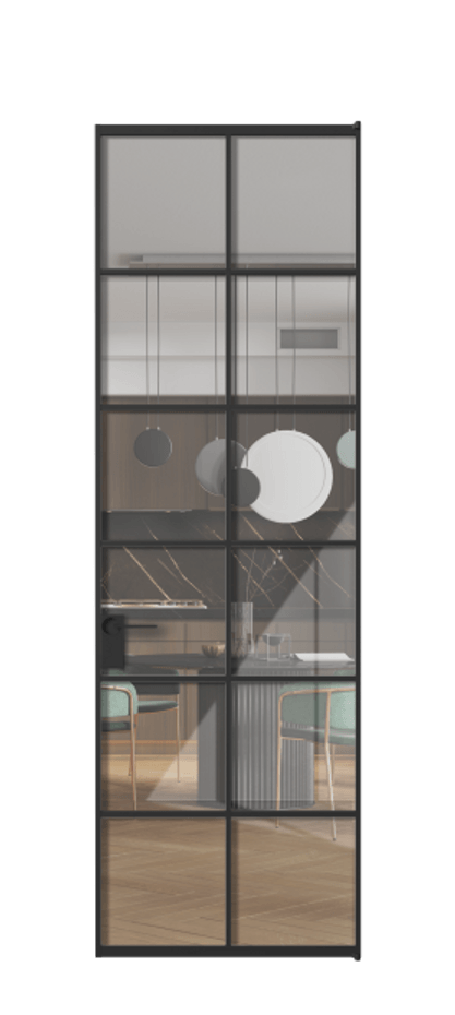 Алюминиевая дверь АЛПЛ040.05 Алюминий Черный Рефлективное прозрачное стекло "Stopsol", калёное, 6мм. Без короба чер Цена 118012 Стоимость комплекта двери включает:
1. Полотно (600/650/700/750/800/850/900/950*2000-2400 мм).
2. Короб
3. Комплект фурнитуры (2 торцевые петли и магнитный замок с ответной планкой). Фабрика дверей Волховец 8 (800) 551 43 19 Алюминиевая дверь АЛПЛ040.05 Алюминий Черный Рефлективное прозрачное стекло "Stopsol", калёное, 6мм Цена 118012 | Volhovec