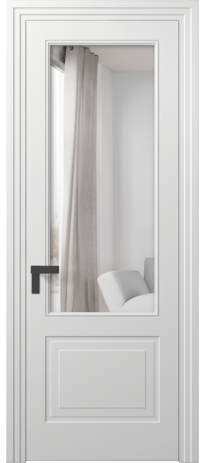 Межкомнатная дверь Rocca 8352 Матовый белоснежный Двустороннее зеркало, триплекс Цена 84899 ₽ | Volhovec