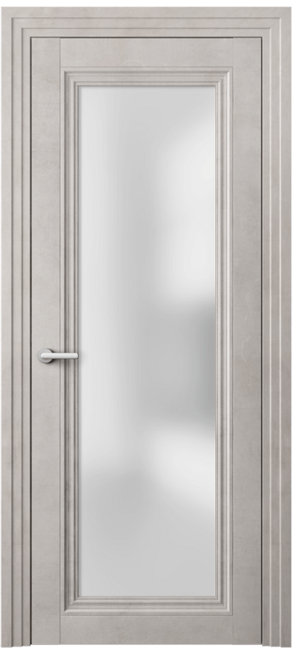 Межкомнатная дверь Centro 2502 Леон серебро Сатинированное стекло Цена 49199 ₽ | Volhovec