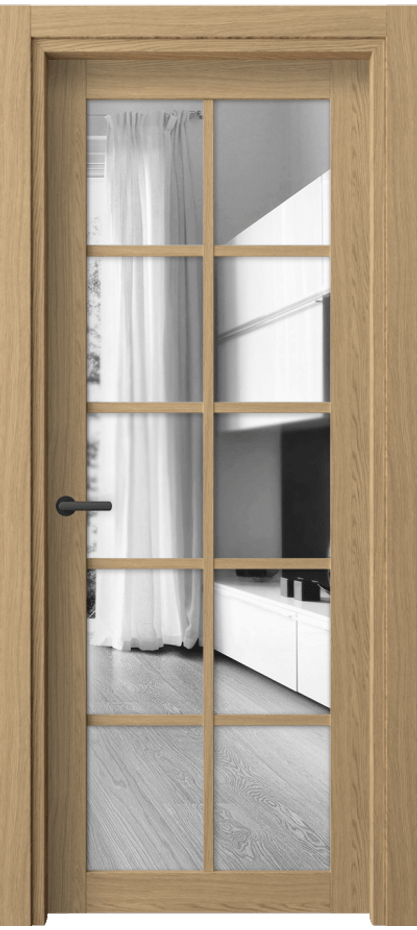 Межкомнатная дверь Neo 2106 Жемчужный дуб Двустороннее зеркало, триплекс, 6 мм Цена 30719 ₽ | Volhovec