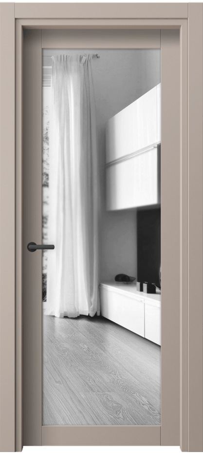 Межкомнатная дверь Нео 2102 ПЭТ серо-коричневый  Двустороннее зеркало, триплекс Цена 33699 ₽ | Volhovec