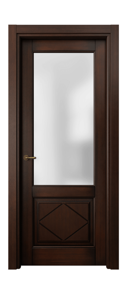 Межкомнатная дверь Toscana Rombo 6342 Бук тёмный с патиной Сатинированное стекло Цена 89960 ₽ | Volhovec