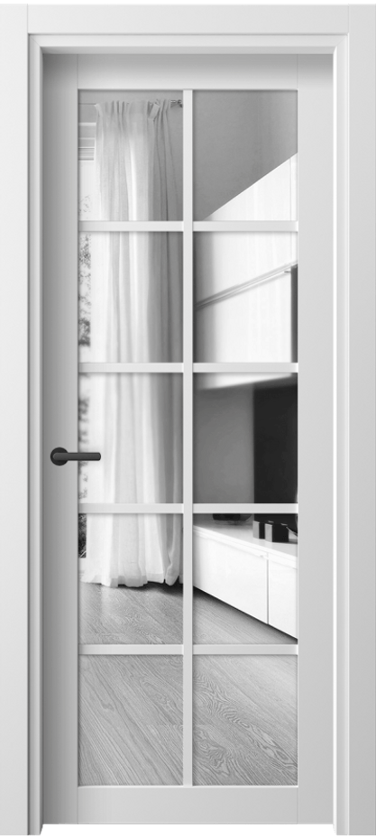 Межкомнатная дверь Neo 2106 Белый шёлк Двустороннее зеркало, триплекс, 6 мм Цена 30719 ₽ | Volhovec