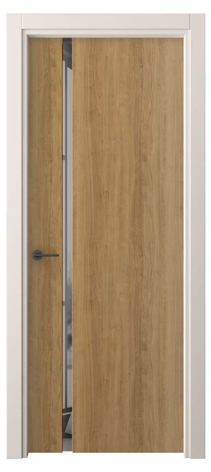 Межкомнатная дверь Freedom 4222 Грецкий орех Двустороннее серое зеркало, триплекс, 8 мм  Цена 32239 ₽ | Volhovec