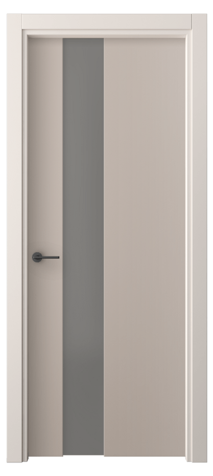 Межкомнатная дверь Freedom 4224 ПЭТ серо-коричневый  Сатинированное серое стекло, триплекс, 8 мм Цена 28879 ₽ | Volhovec