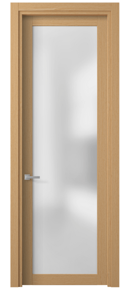 Межкомнатная дверь Planum 2102 Дуб песочный Сатинированное стекло Цена 60390 ₽ | Volhovec