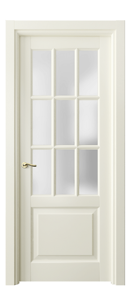 Межкомнатная дверь Lignum 0748 Бук молочно-белый Сатинированное стекло Цена 88639 ₽ | Volhovec