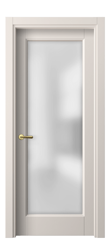 Межкомнатная дверь Galant 1402 ПЭТ тёплый-белый Сатинированное стекло Цена 25279 ₽ | Volhovec