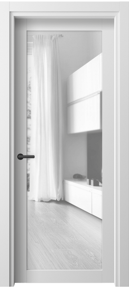 Межкомнатная дверь Neo 2102 Белый шёлк Прозрачное стекло, триплекс, 6 мм Цена 5212840 so'm | Volhovec