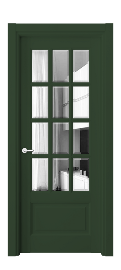 Межкомнатная дверь Toscana Grigliato 6313 Бук белоснежный Двустороннее зеркало с фацетом, триплекс, 8 мм Цена 117599 ₽ | Volhovec