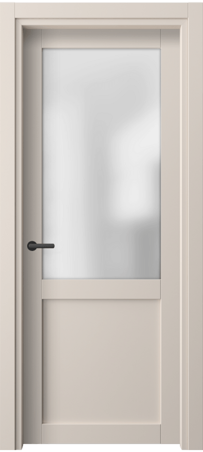 Межкомнатная дверь Neo 2122 ПЭТ пудровый бежевый Сатинированное стекло Цена 22879 ₽ | Volhovec