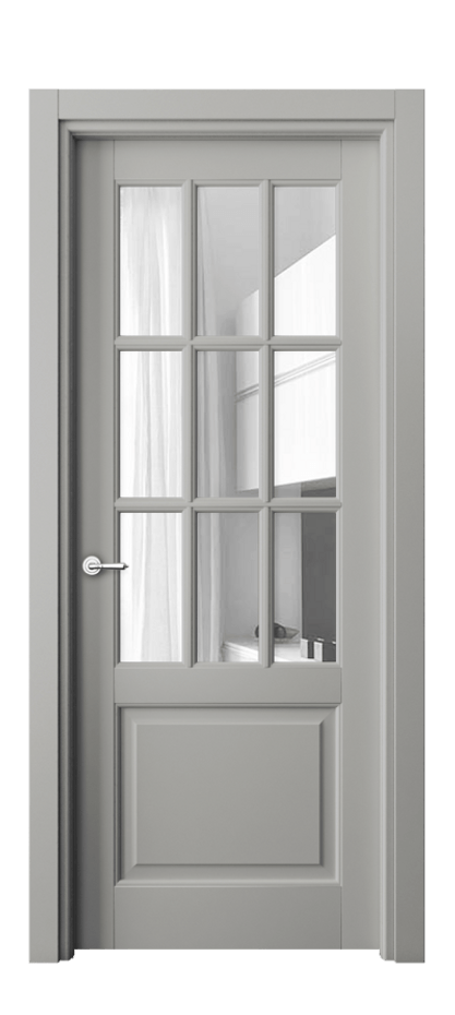 Межкомнатная дверь Toscana Grigliato 6312 Бук нейтральный серый Прозрачное стекло Цена 114199 ₽ | Volhovec