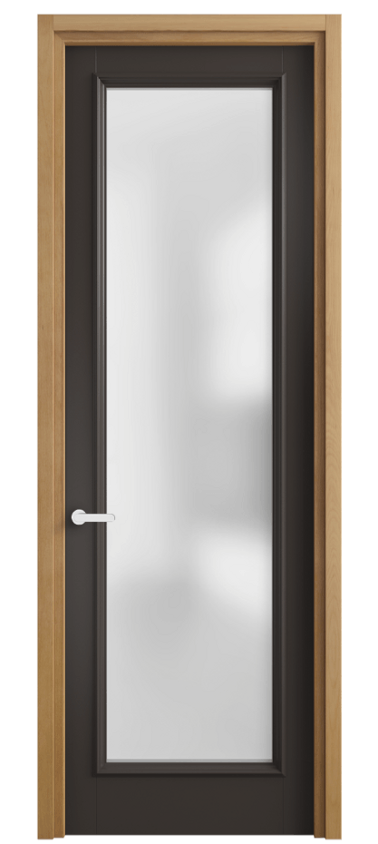 Межкомнатная дверь Charm 6702 Бук антрацит Сатинированное стекло Цена 75679 ₽ | Volhovec