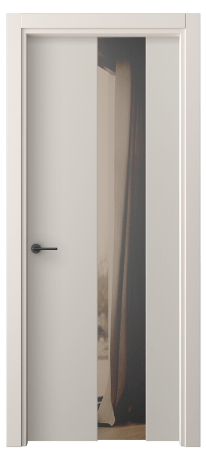 Межкомнатная дверь Freedom 4226 ПЭТ светло-серый Двустороннее бронзовое зеркало, триплекс Цена 40499 ₽ | Volhovec