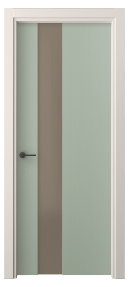 Межкомнатная дверь Freedom 4224 ПЭТ светло-оливковый Сатинированное бронзовое стекло, триплекс, 8 мм Цена 42050 сом | Volhovec