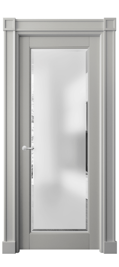 Межкомнатная дверь Toscana Plano 6300 Бук нейтральный серый Сатинированное стекло с фацетом, 6 мм Цена 99583 ₽ | Volhovec