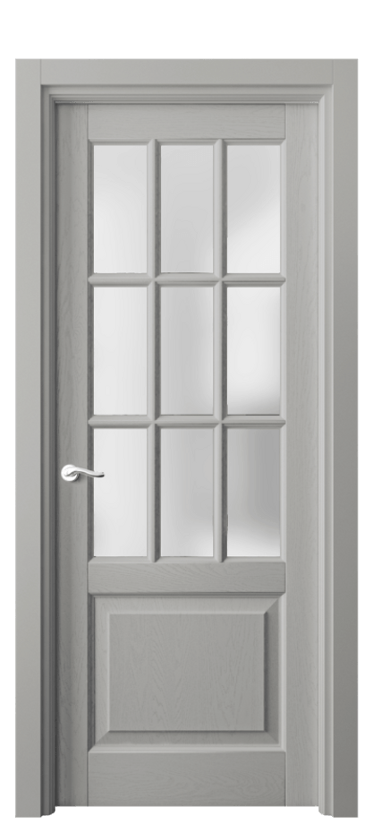 Межкомнатная дверь Lignum 0748 Дуб нейтральный серый Сатинированное стекло Цена 124571 ₽ | Volhovec