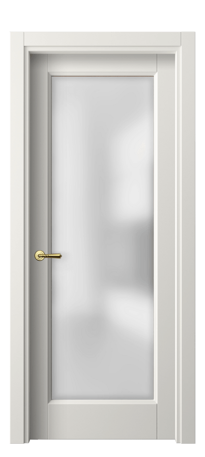 Межкомнатная дверь Galant 1402 Софт-тач белоснежный Сатинированное стекло Цена 27359 ₽ | Volhovec