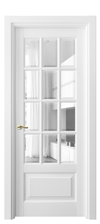 Дверь межкомнатная Лигнум 0728 Матовый белоснежный Прозрачное стекло с фацетом Гладкий наличник МБЛ Цена 120299 ₽ Наличники уже входят в базовый комплект. Фабрика дверей Волховец 8 (800) 551 43 19 Межкомнатная дверь Лигнум 0728 Матовый белоснежный Прозрачное стекло с фацетом Цена 120299 ₽ | Volhovec