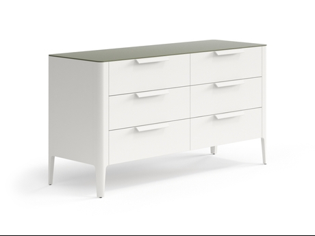 Мебель Комод Piega 6 ящиков. Цвет Матовый тёплый серый. Материал Гладкая эмаль. Коллекция Комод Piega 6 ящиков. Картинка.