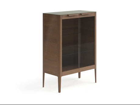 Мебель Витрина Piega. Цвет Дуб туманный матовый. Материал Массив дуба матовый. Коллекция Витрина Piega. Картинка.