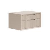 Тумба подвесная прикроватная Velvet 2 ящика Матовый бисквитный