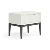 Тумба прикроватная Velvet 1 ящик Матовый молочно-белый