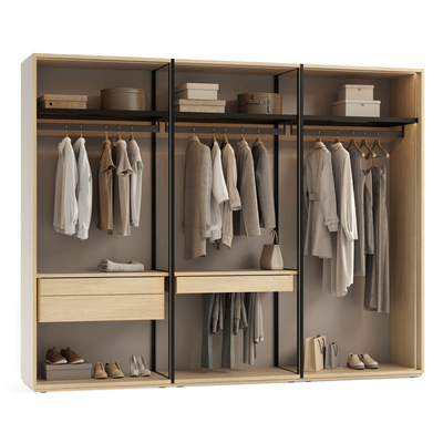 Мебель Гардеробные Module. Цвет Дуб Каселла натуральный. Материал ЛДСП древесный. Коллекция Идея 2. Картинка.