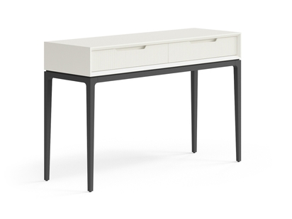 Мебель Консоль Velvet 2 ящика. Цвет Матовый молочно-белый. Материал Гладкая эмаль. Коллекция Консоль Velvet 2 ящика. Картинка.
