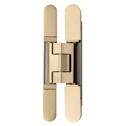 Фурнитура для дверей Скрытая петля обратного открывания для скрытого и компланарного короба. Цвет Матовое золото. Коллекция Скрытая петля обратного открывания для скрытого и компланарного короба. Картинка.