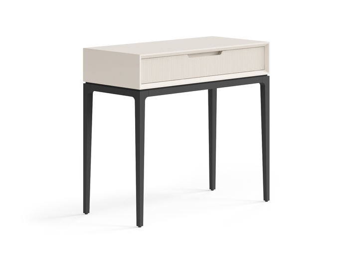 Мебель Консоль Velvet 1 ящик. Цвет Матовый бежево-серый. Материал Гладкая эмаль. Коллекция Консоль Velvet 1 ящик. Картинка.