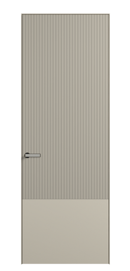 Дверь межкомнатная АКУ 8203 МБСР. Цвет Матовый бежево-серый. Материал Гладкая эмаль. Коллекция Velvet. Картинка.