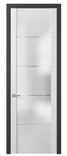 Дверь межкомнатная 4114 ПЭКС ГРА. Цвет ПЭТ кремово-серый. Материал ПЭТ. Коллекция Planum. Картинка.