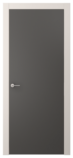 Дверь межкомнатная 0010 ПЭГФ. Цвет ПЭТ графитовый. Материал ПЭТ. Коллекция Freedom. Картинка.