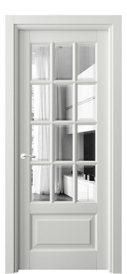 Дверь межкомнатная 0728 ДССР ЗЕР-Ф. Цвет Дуб светло-серый. Материал Массив дуба эмаль. Коллекция Lignum. Картинка.