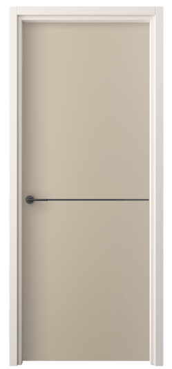 Дверь межкомнатная 4207 ПЭСБ. Цвет ПЭТ светло-бежевый. Материал ПЭТ. Коллекция Freedom. Картинка.